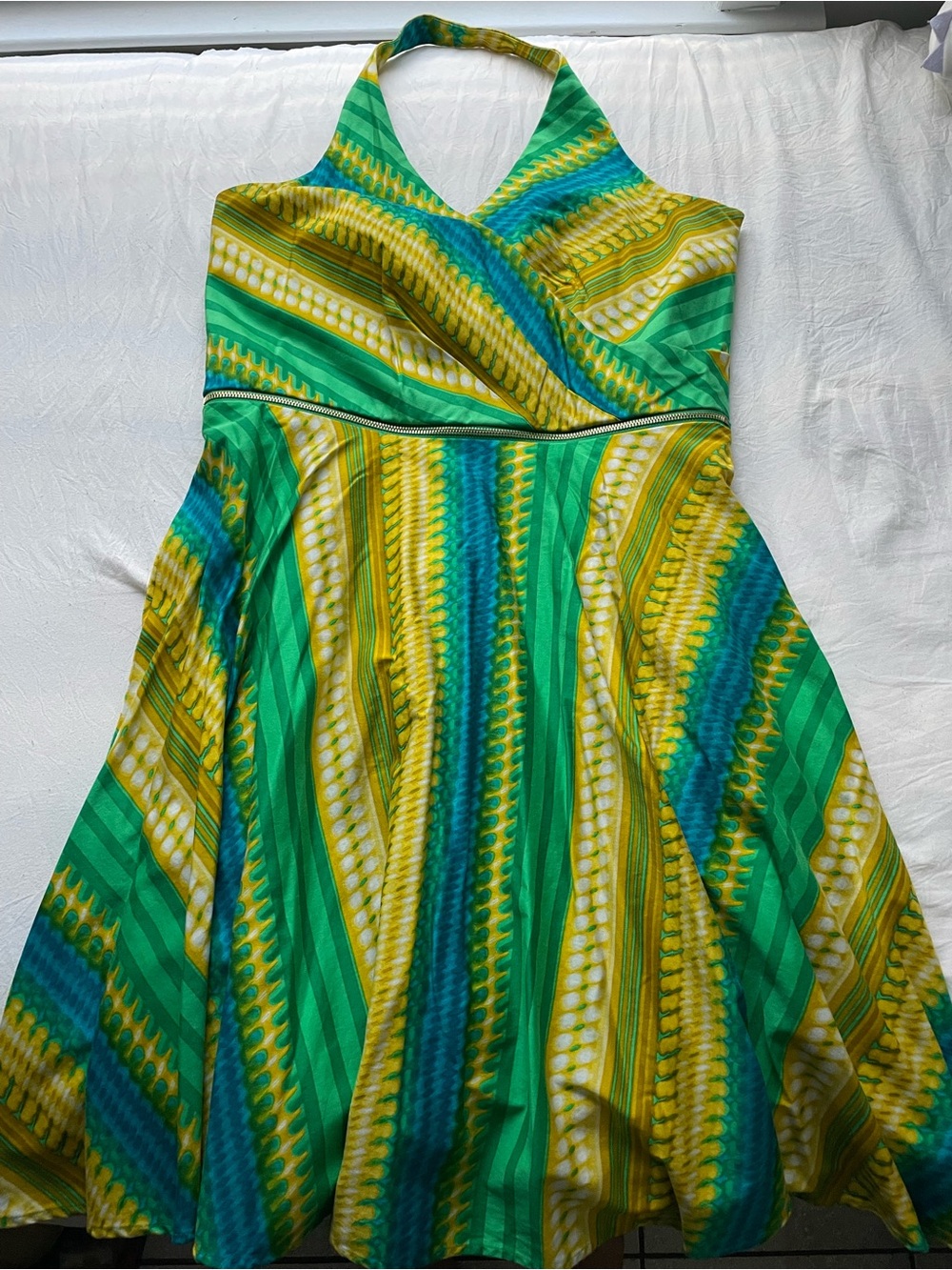 Calvin Klein Halter Fit-and-Flare Dress